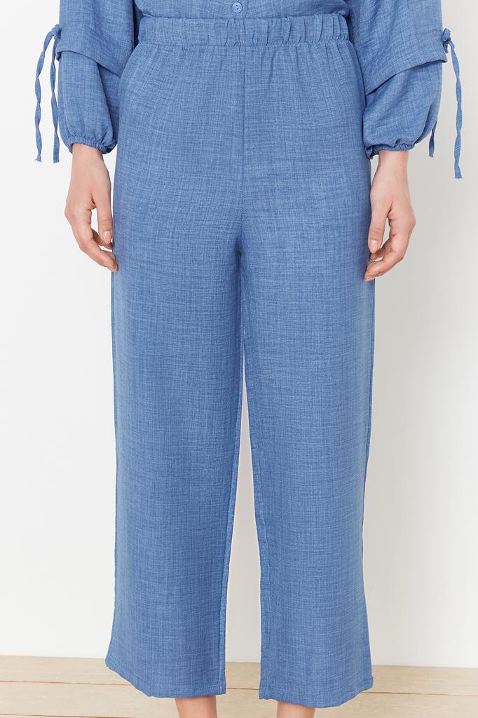 Women's Fashion New Hijab Bottom-Top Set Stone Linen Look Woven Bottom-Top Set