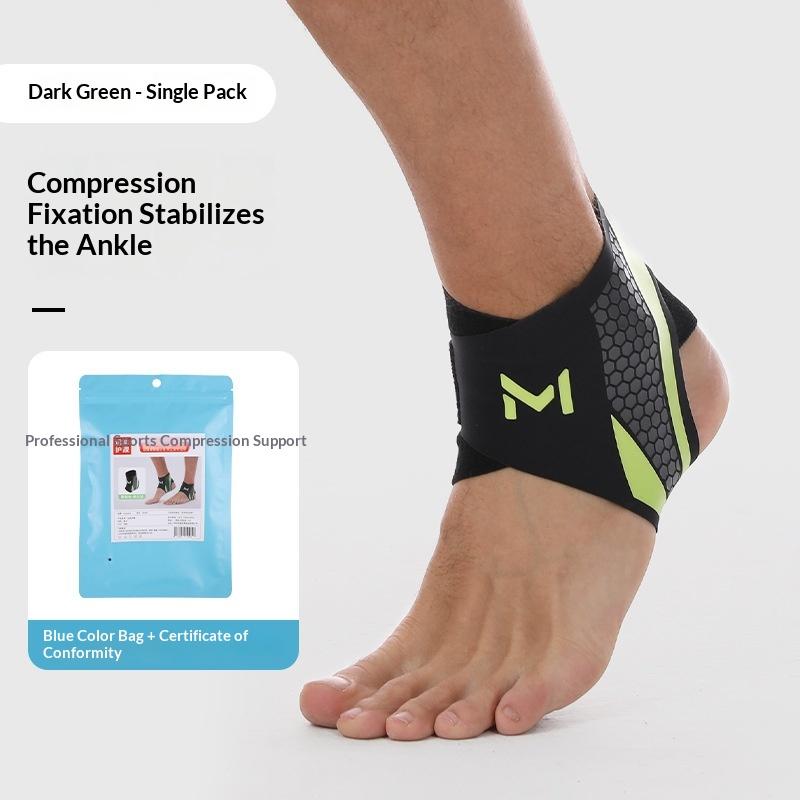 Ultra-thin Ankle Brace Strap Compression Stabilizes Tendons Motion Ankle Fixation Brace Prevents Ankle Sprains зелёный