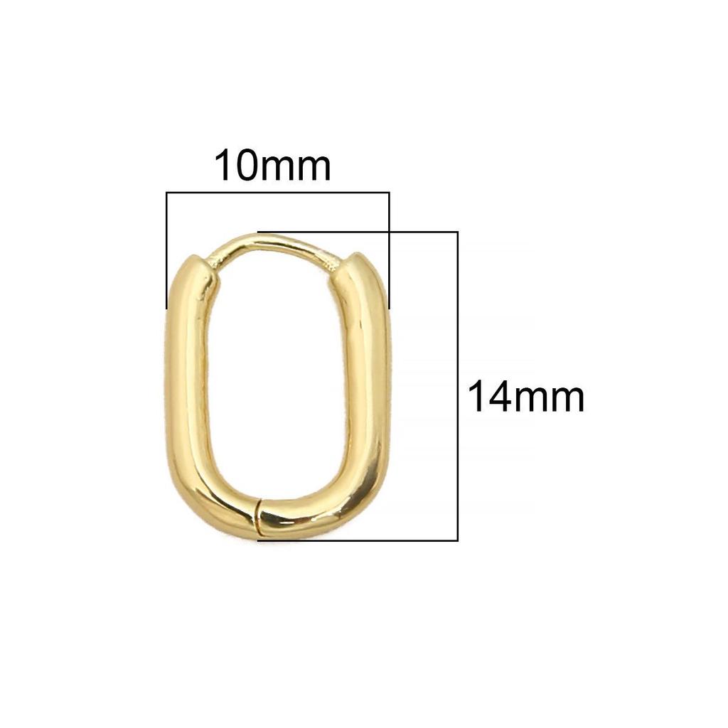 14K/18K Hollow Oval Earring Clasps Handmade French Ear Hooks for DIY Jewelry Accessories E18