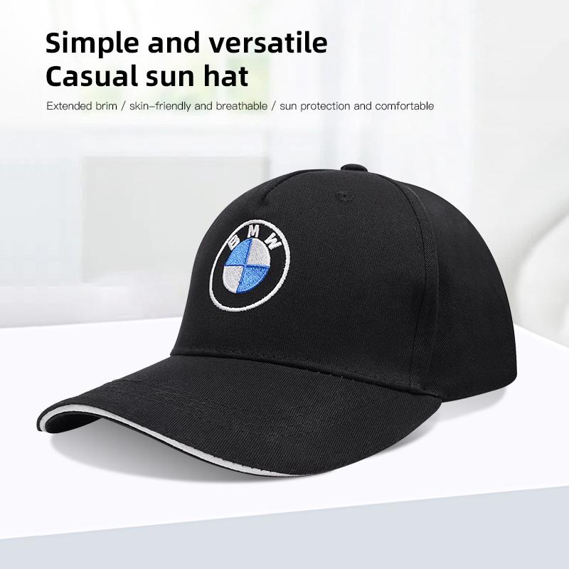 For BMW Car Emblem Embroidery Snapback Baseball Cap Spring And Autumn Outdoor Adjustable Auto stickers Casual Hats Sunscreen Hat YA1