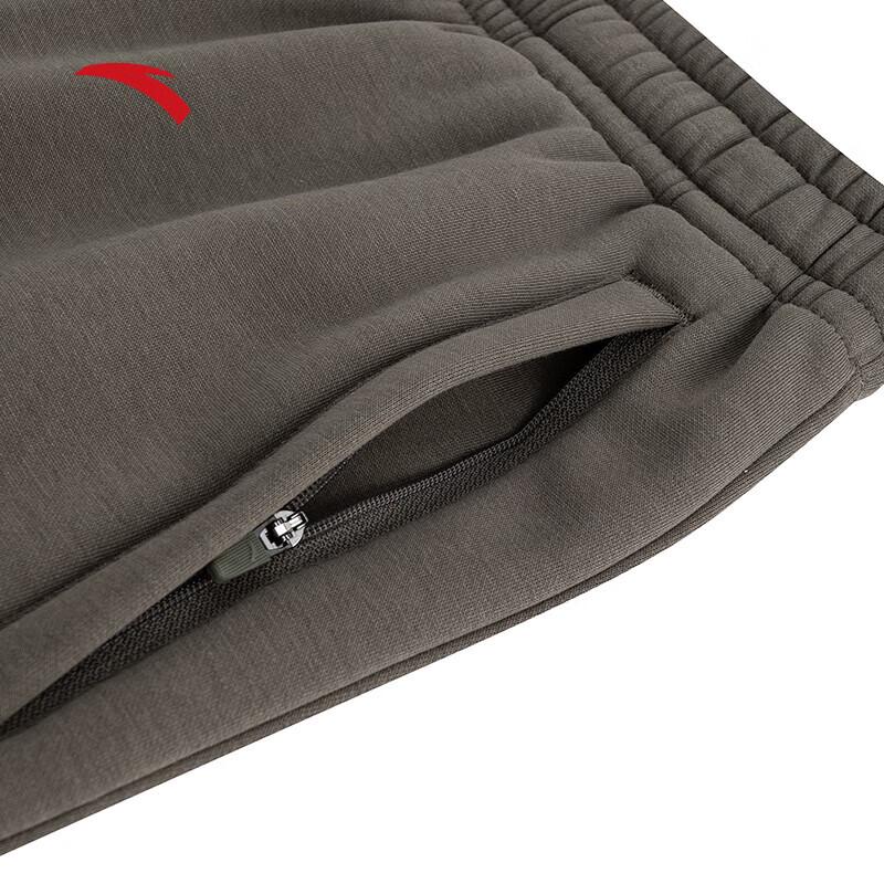 ANTA Men's Fleece-Lined Winter Knit Sports Pants
