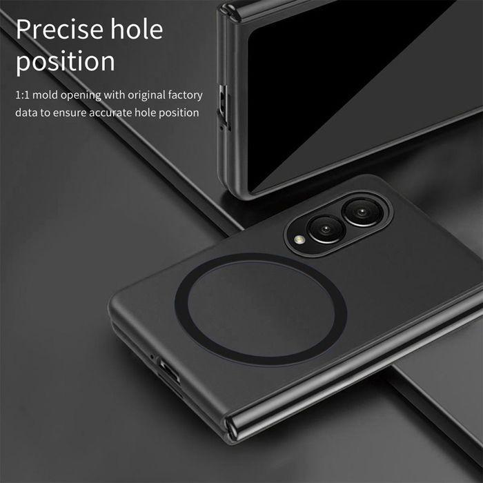 Case + 2 Tempered Glasses for Samsung Galaxy Z Fold 8, Protection with Magnetic Ring - Black