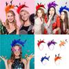Feather Headwear With Bright Color For Theme Event Gathering Bendable Hairhoop for Festival Celebration