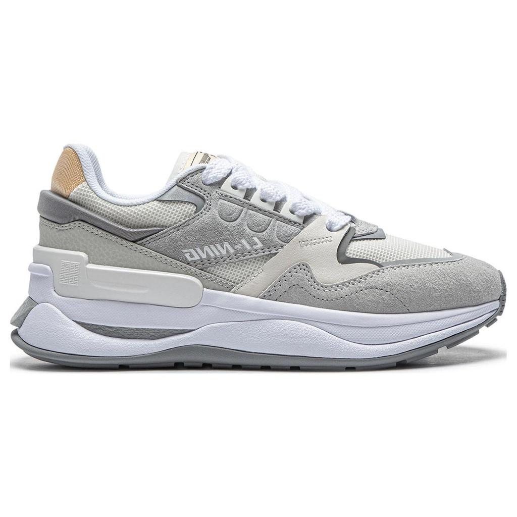 New LiNing 001 Innocence V2 Innocent V2 Cushioned Slip Resistant Low Top Casual Shoes Women's Gray AGCT502-4