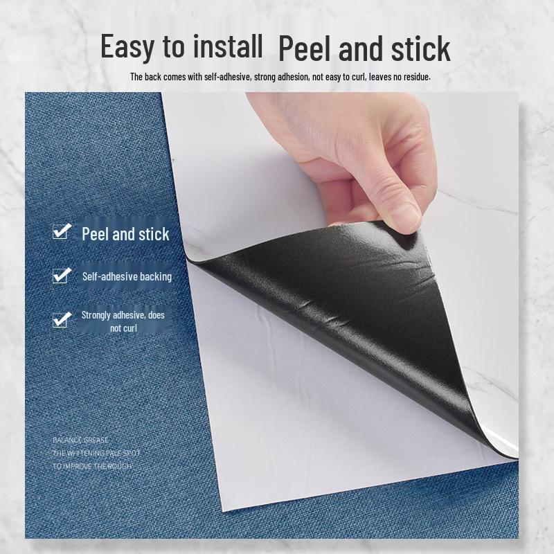 Self-Adhesive Imitation Marble Waterproof Wall Sticker for Skirting, Bathroom, and Restaurant Decoration.