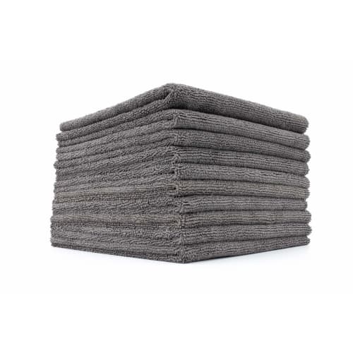 The Rag Company Edgeless 365 40x40cm (10 Count) Multi-Purpose Towels for Car Washing, Detailing, and More, Gray