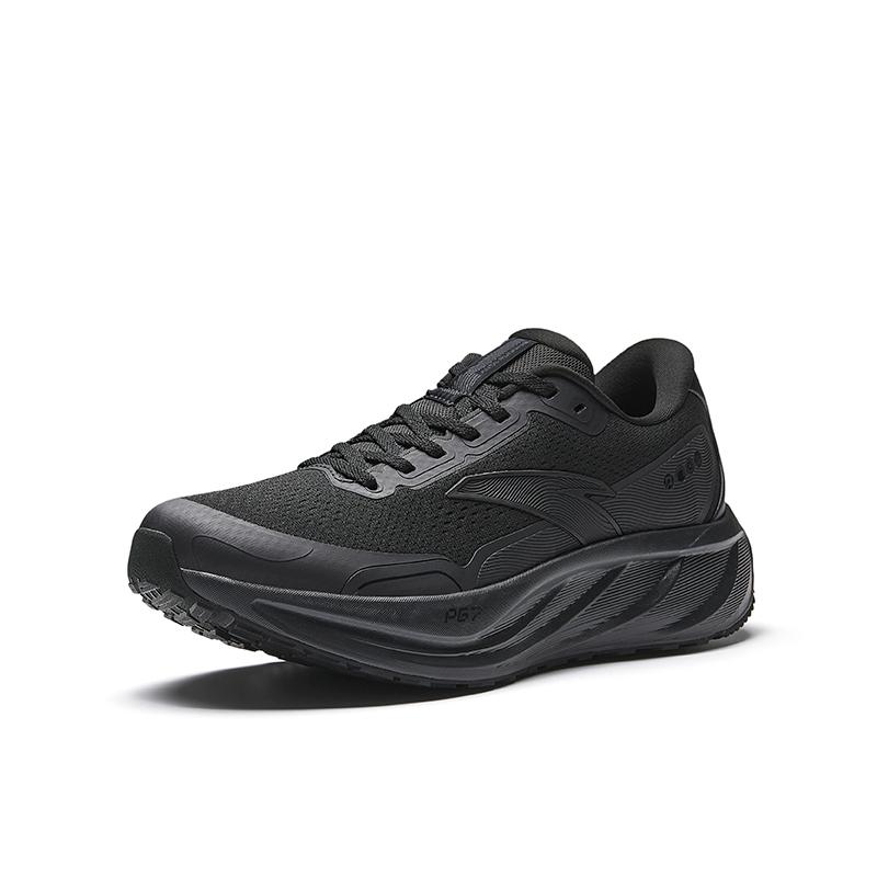 Anta Textile, Synthetic Leather Low top PG7 Casual Running Shoes Men's Black 112545545-9