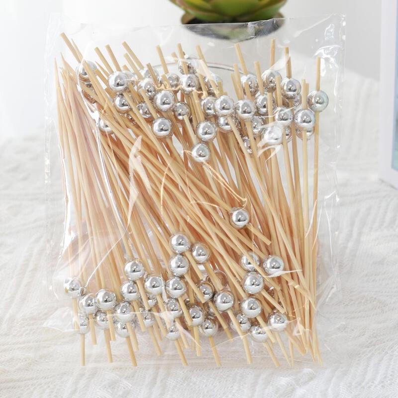 Disposable Bamboo Pearl Fruit Picks