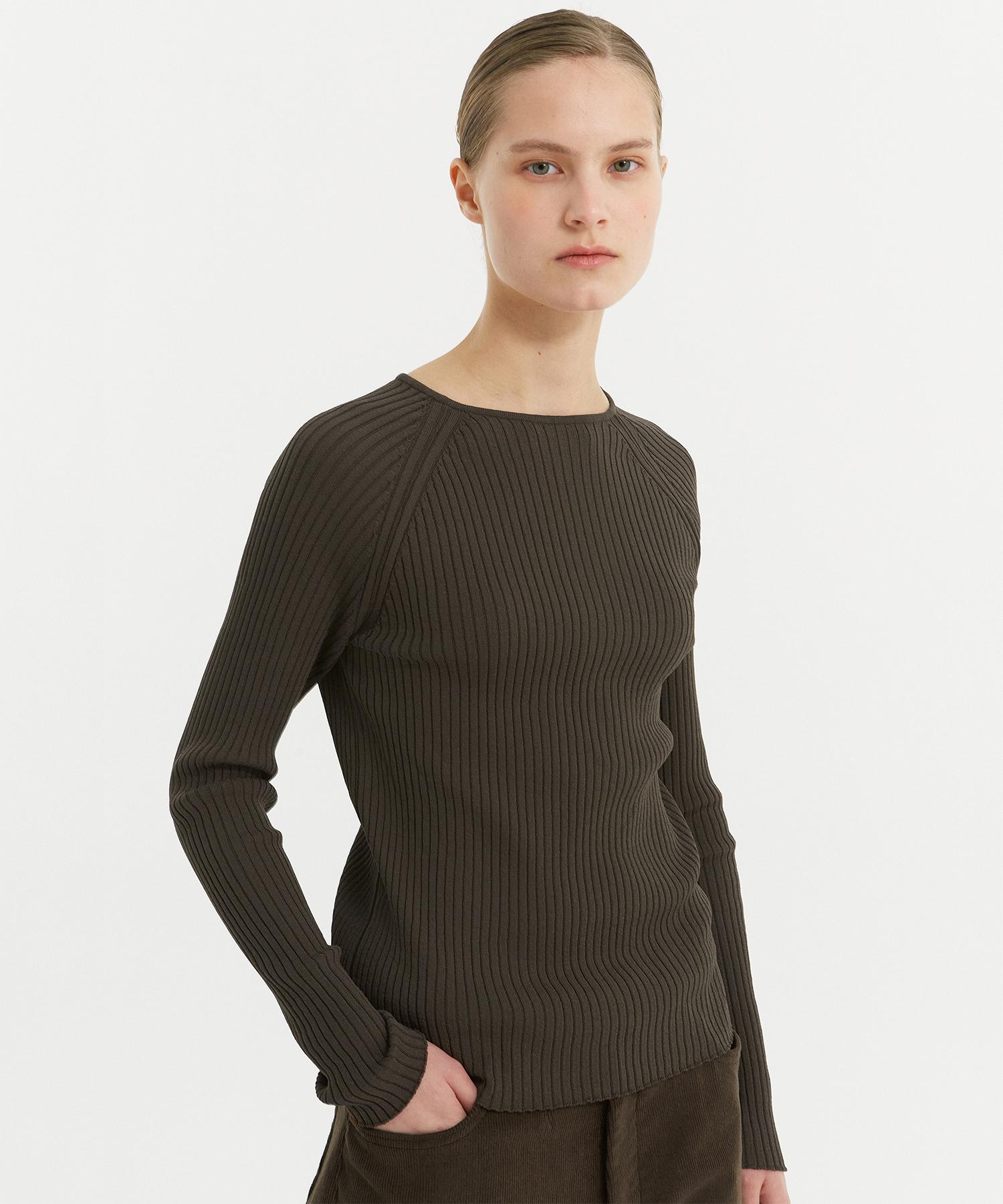 Label Archive W Vernie Ribbed Sweater Khaki Brown Khaki Brown/1