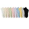 Women's Mid-calf Socks, Boneless Sports Solid Color Cotton Socks, Autumn and Winter Short Socks, Versatile Spring and Summer Socks