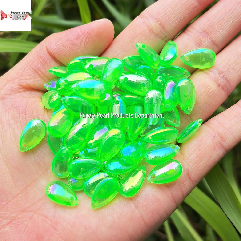 8x14mm Glossy Teardrop Beads for Handmade DIY Weaving, Hairpin Headdresses, and Tassel Pendants