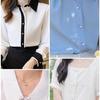 Pearl Button Versatile Round Shirt Button Top Cardigan Shirt Delicate Button Women'S Clothing Decoration