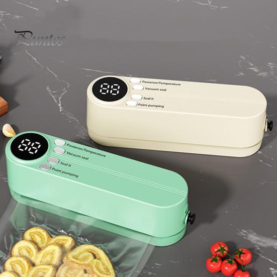 Mini aparat de etanșare cu vid pentru alimente Dispozitiv de etanșare reîncărcabil fără fir Afișaj digital Dispozitiv de etanșare în vid pentru conservarea alimentelor Dispozitiv de etanșare pentru pungi de chip