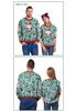 Christmas Couple Sweatshirt: Pink Tree & Red Santa 3D Print