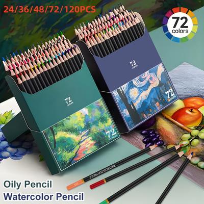 24/36/48/72/120 Professionelles Bunt-Aquarellstift-Set für Erwachsene & Jugendliche - Premium-Künstlerbedarf mit lebendigen Farben, Stifte