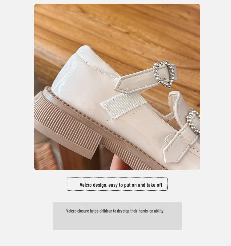 British Style Girls' Soft Sole Leather Shoes - 2026 Spring/Autumn Fashionable Princess Campus Performance Footwear