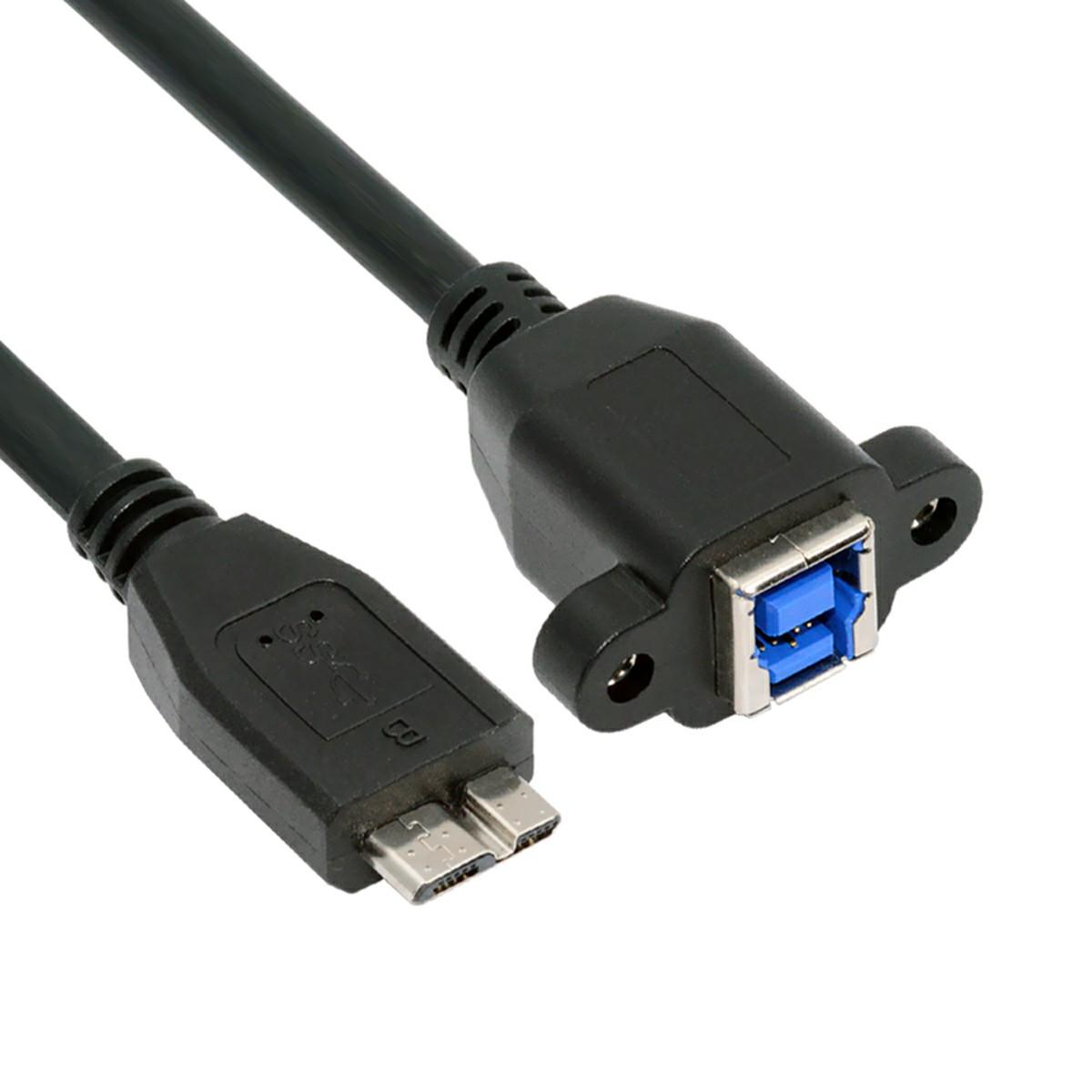 

U3-087 Кабель-подовжувач USB 3.0 Type-B (мама) до USB3.0 Micro-B (тато) 5 Гбіт/с для даних диска SSD камери 30 см As Shown A