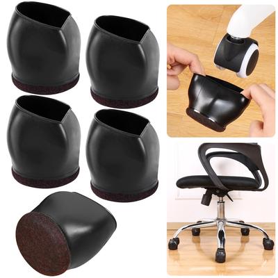 5er-Pack Stuhlradkappe TPE Bodenschutzabdeckung Passend für Möbelbeinstopper Rutschfeste Matte für Büro Zuhause Hardware Werkzeuge