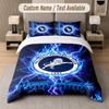 Custom Bedding Set Millwall Pattern, Print Name Text 1 Duvet Cover plus 2 Pillowcases Home Textile