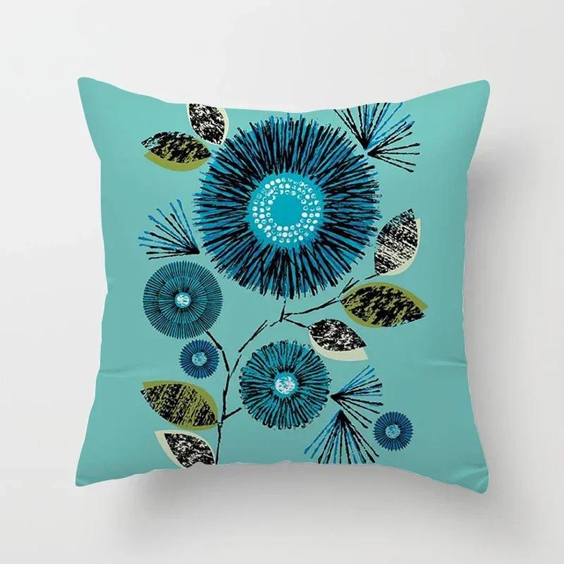 Multicolored Geometric Patterns Double-sided Printed Pillow Cover Short Plush Suitable Living Rooms Sofas Throw Cushion Cover
