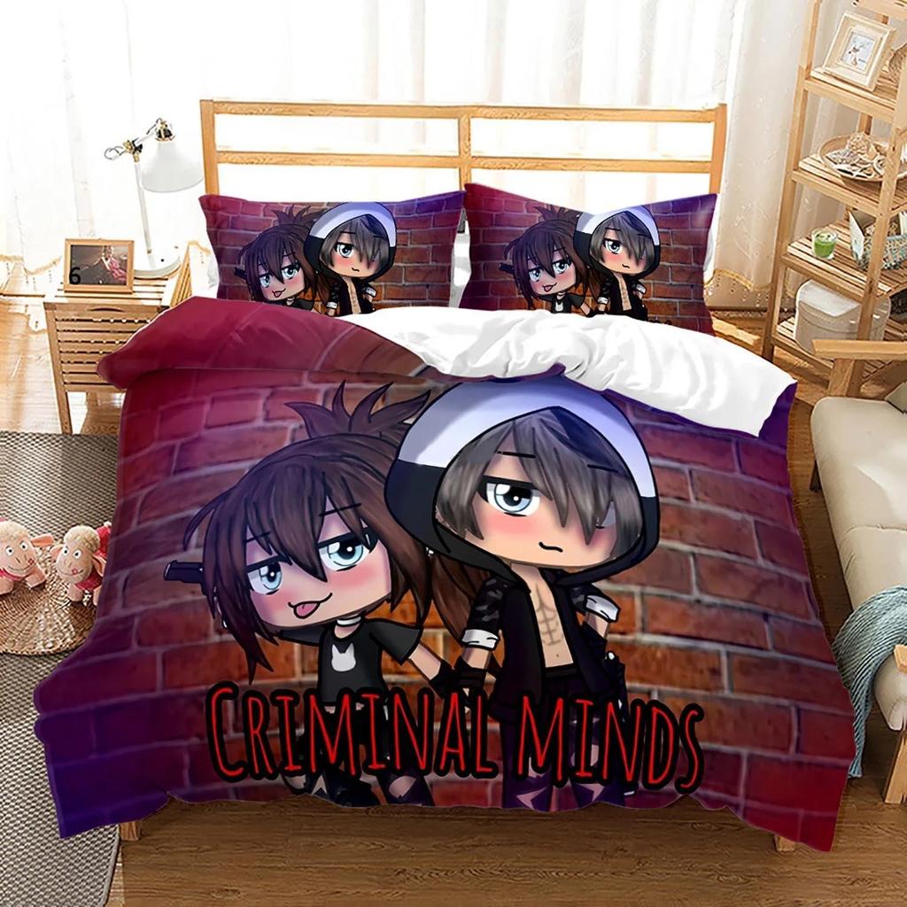 3D Printed Gacha Life Beding Set For Bedrom Soft Modern Bedspreads Comefortable Children Kids Soft Duvet Cover Comfortable Quilt Cover And Pilowcase