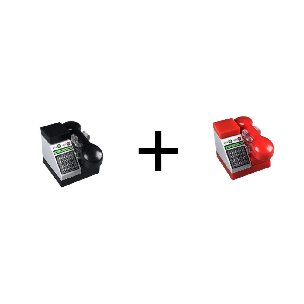 Set  MOC Bricks Coffee Cupboard Microscope Toilet Air Conditioner Desk Educational Building Blocks Toys Kids Gifts