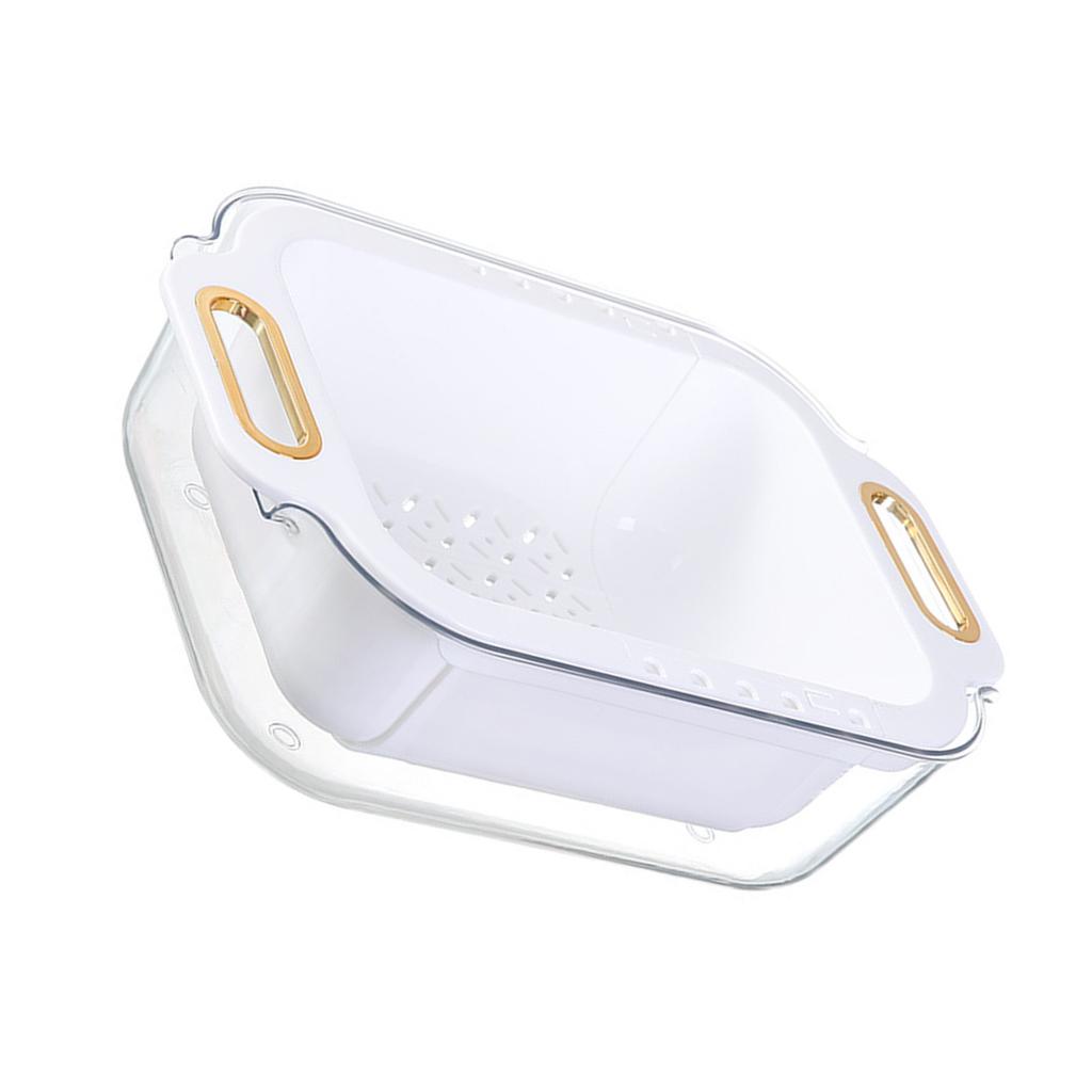 Extendable Over Sink Colander Double Layers Retractable Drainer Basket for Home Kitchen