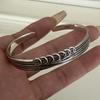 Xiaomi 100% Solid 925 Sterling Silver Retro Bracelet for Women Men Vintage Handmade Wide Hollow Shape Simple Bracelet Birthday Gift