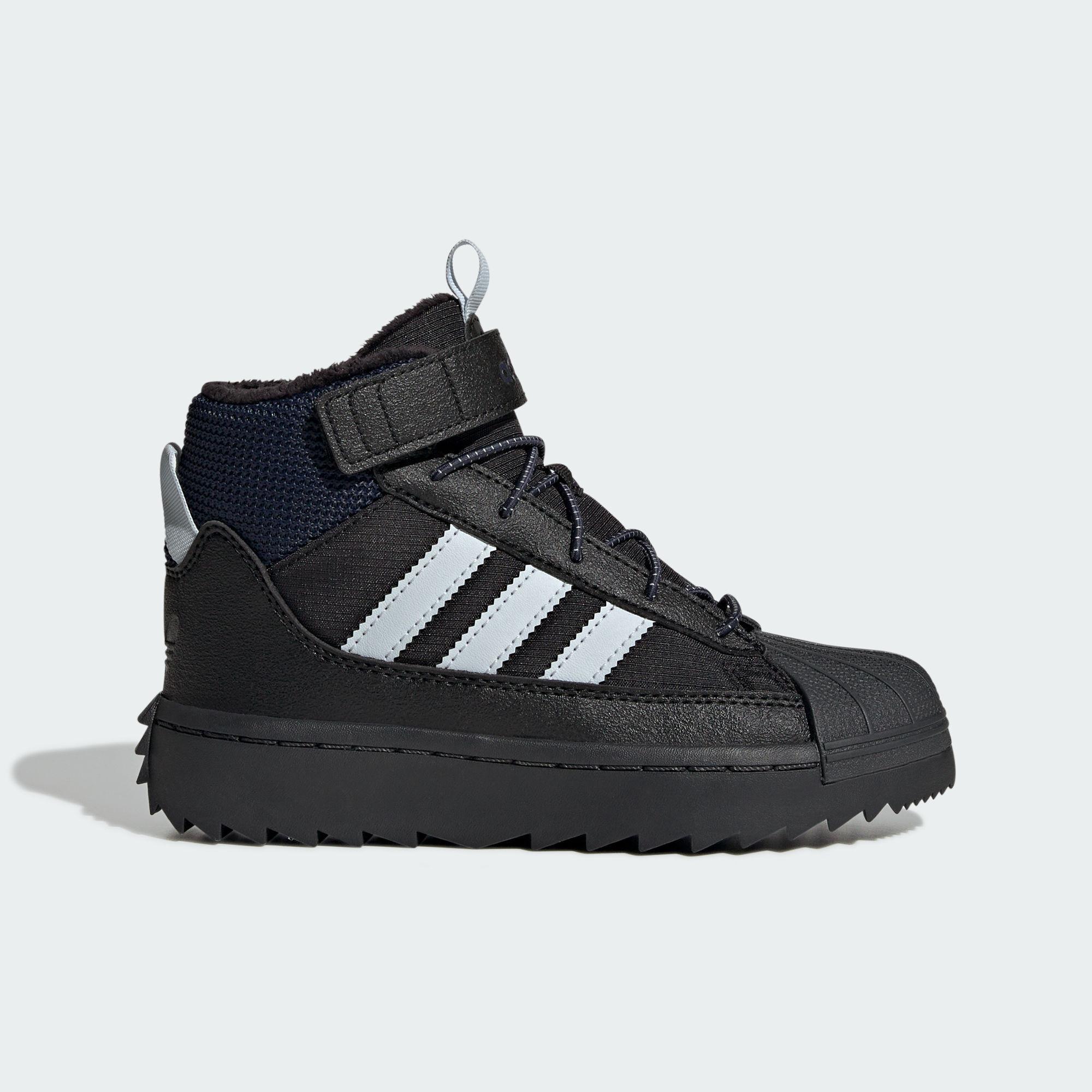 adidas Superstar Зимние Трек Черный Гало Синий Угольный (PS) 33.5