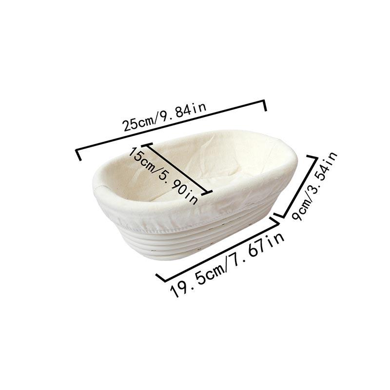 European Style Bread Fermentation Basket Baking Utensils,Bread Fermentation Basket,Rattan Weaving Storage Basket Cloth Cover