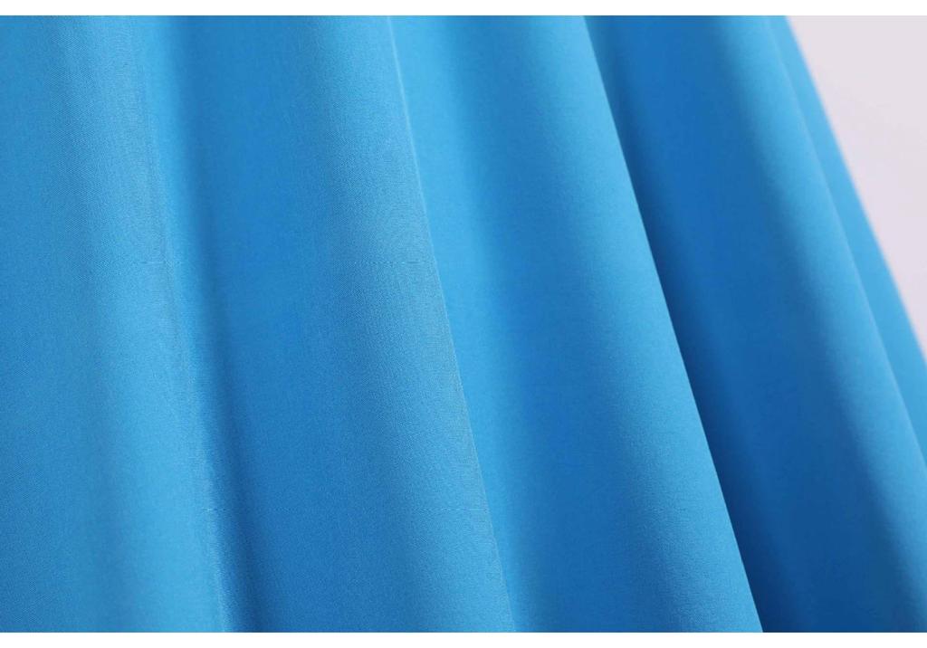 Europäisches & Amerikanisches Sommerkleid mit kurzen Ärmeln, Kragen, einfarbig, lässig, mit weitem Saum