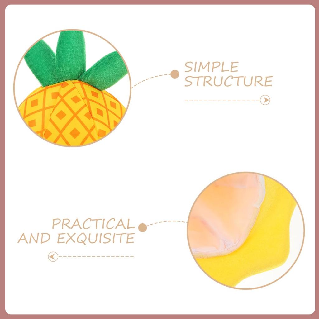 PACKOVE Pineapple Fruit Cute Costume Soft X X Adult Party Perfect for Halloween and Events Hat, Headpiece, Accessory, Material, 13.78 12.80 12.60