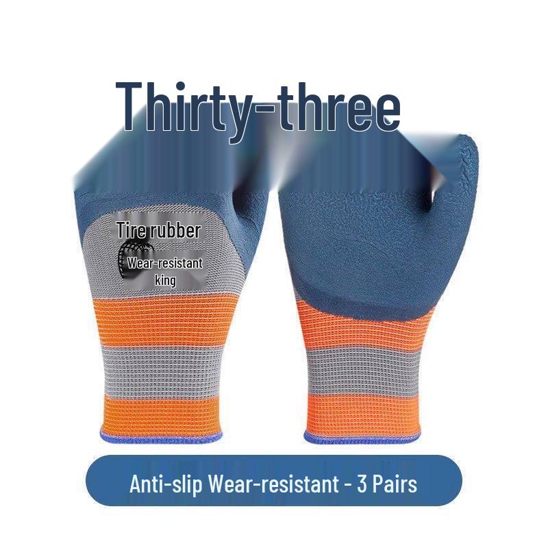 Handun Waterproof Dipped Leather Work Gloves