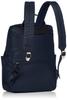 Isaac New Nylon and Leather Combination Series Front Pocket Backpack Y91-11-04 Women's Navy