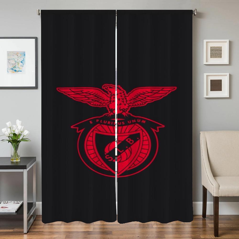 

Window Kitchen Curtains for Living Room 2 Pieces Blackout Curtains Door Curtain SL B-benfica Fc Partition Bedroom Decoration W50xH70cmx2pcs-CL