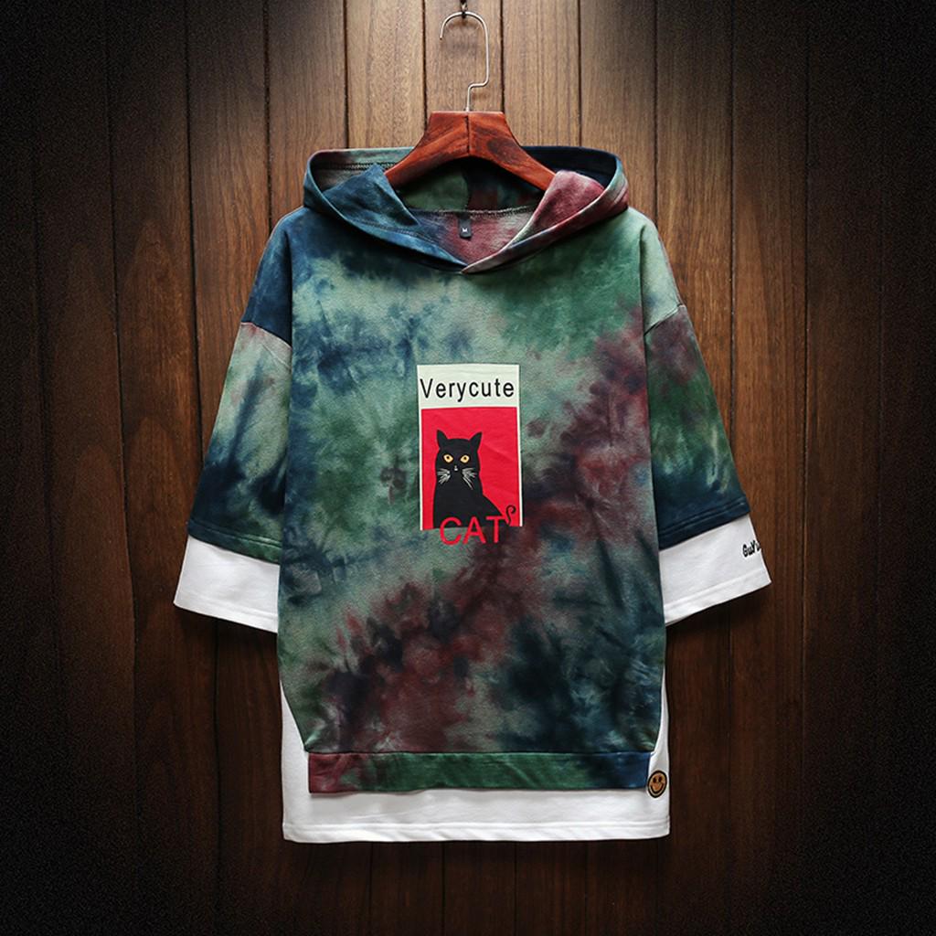 Mens Summer Shirt,Imakcc Fashion Funny Printed Tie-Dyed Fake Blouse Comfortable Top Mens Summer Shirt,Imakcc Fashion Funny Printed Tie-Dyed Fake Blouse Comfortable Top
