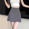 Women's Summer High-Waist A-Line Skirt Pants with Irregular Slits and Slim Design