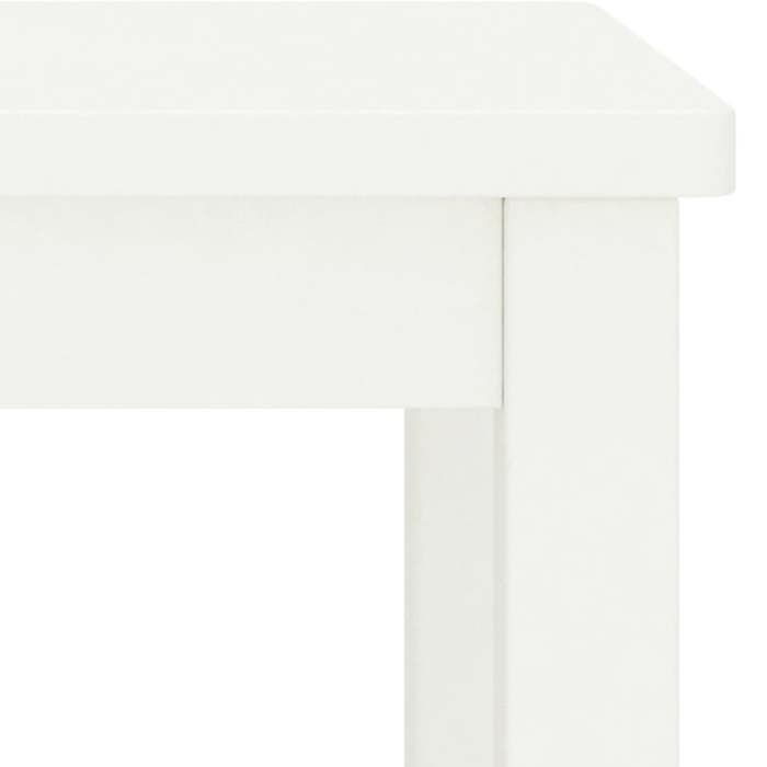 Table de chevet - Maison Exclusive - Bois de pin massif - 1 étagère - Blanc - 35x30x47 cm
