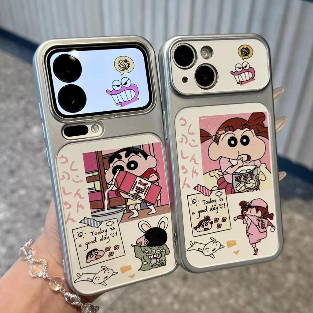 Couple Small New Nini Applies To Apple iPhone16/17Pro Mobile Phone Case 15 Electroplating 14 Large Windows 13 Cartoon