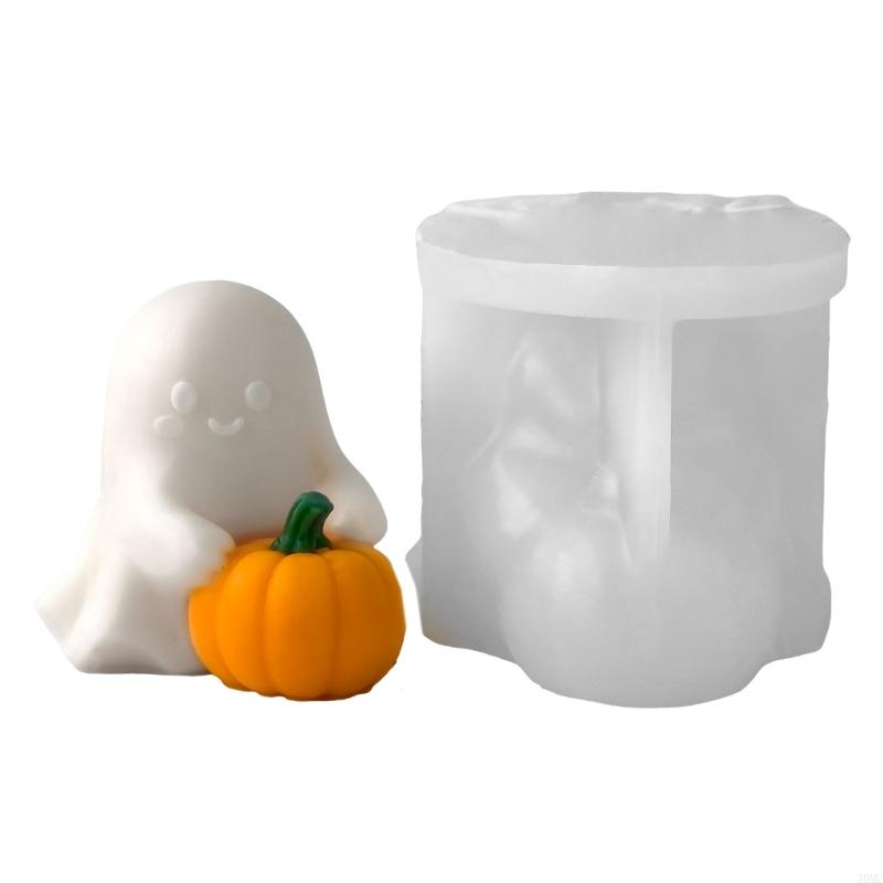 Creative Halloween Silicone Mold For DIY Scented Making Durable Ghosty Pumpkin Design J0MC