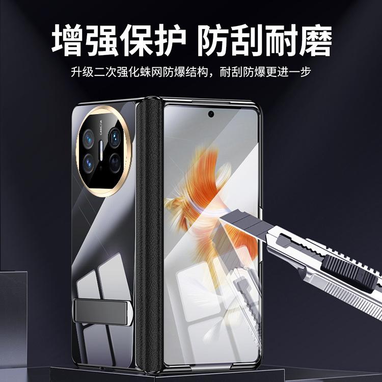 Applicable to Huawei MateX3 mobile phone case and film integrated electroplating transparent shaft all-inclusive hinge protection X5 bracket case