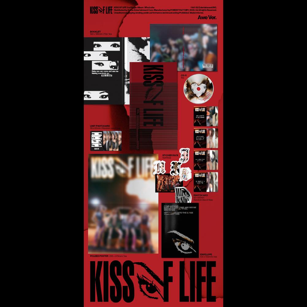 Pre-order KISS OF LIFE 2nd Single Album Who is she AWE ver. & SHOP POB
