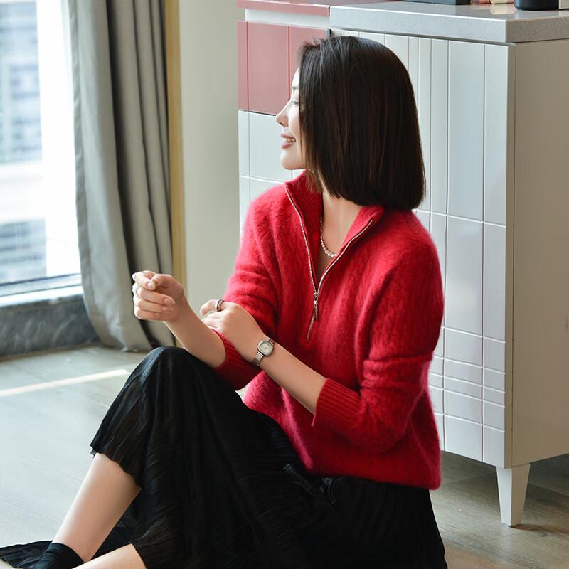 VanZhen Women's 100% Wool Thick Turtleneck Sweater