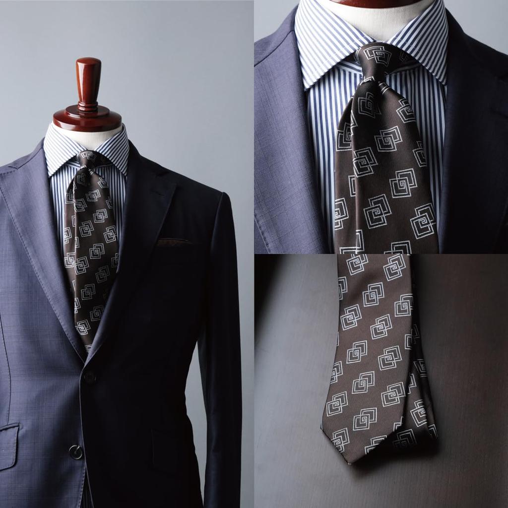[Y&TAILOR] Necktie, Kyoto-made, Tango-made, Large Square Pattern, Small Pattern, Paisley Weave Series, 100% Silk, High-Quality, Made in Japan,
