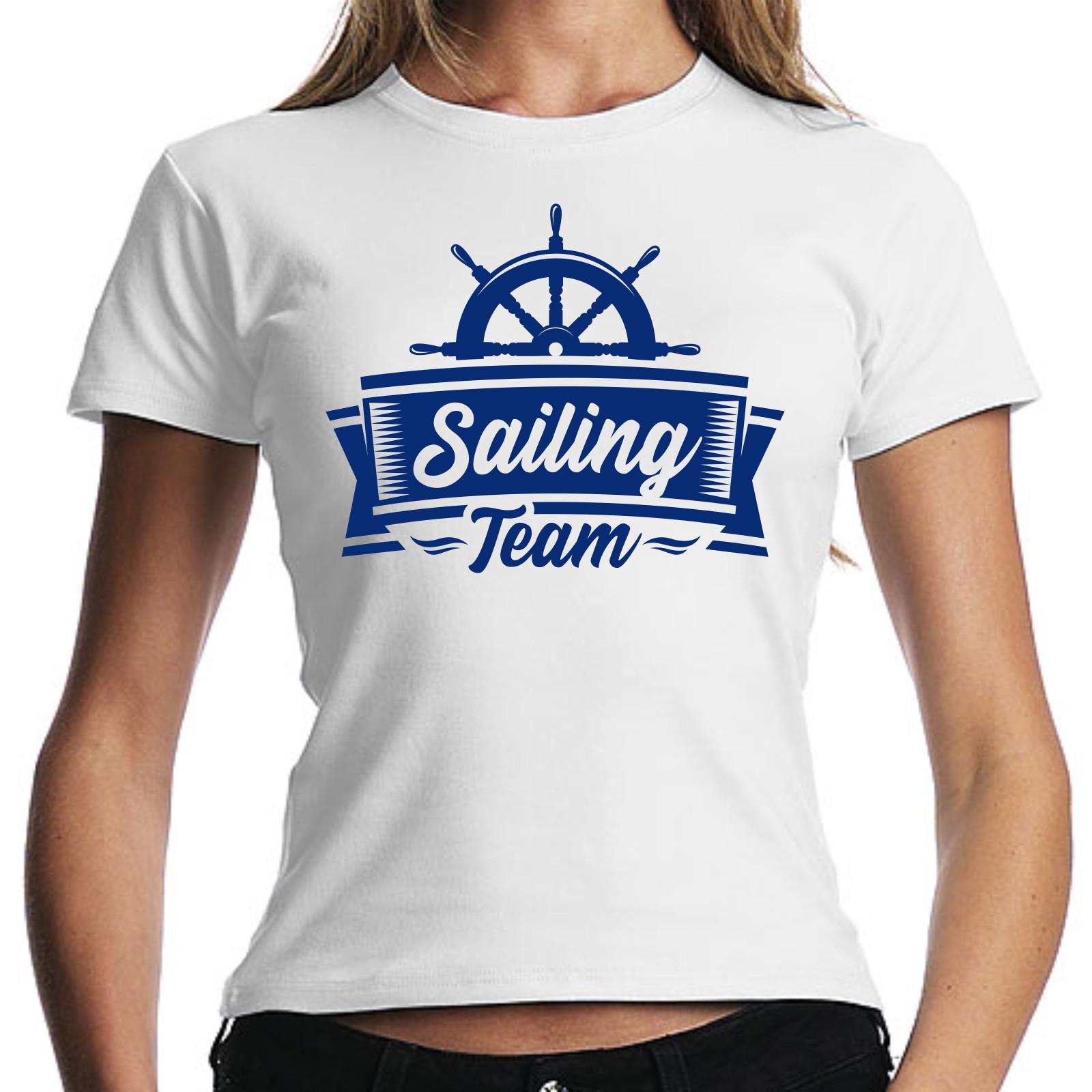 Sailing Team Sailor Sailing Sailor Sailor Surf Nautical Lady Ladies Girlie T-Shirt Mens Womens Tees Top S