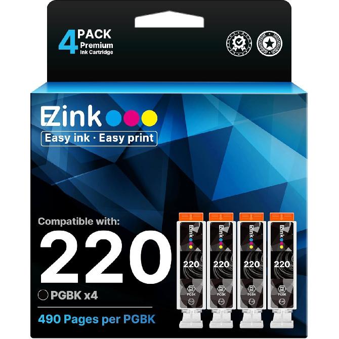 

E-Z Ink Сумісний картридж із чорнилом Заміна для Canon PGI-220 PGI220 для використання з MX860 MX870 MP560 MP620 MP640 MP980 MP990 IP3600 IP4600 iP4700