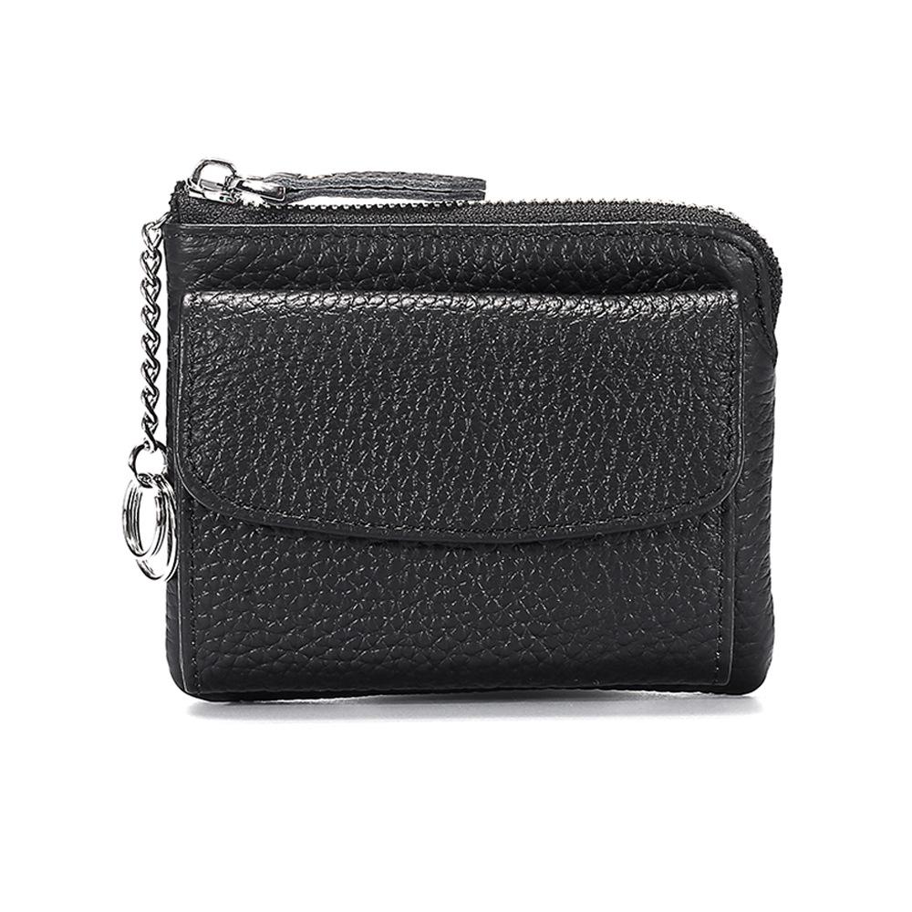 Japan, Europa und die Vereinigten Staaten Wechselgeldtasche mehrschichtig schlicht, Mini-Reißverschluss-Münztasche Damen kleine Geldbörse Kartenetui