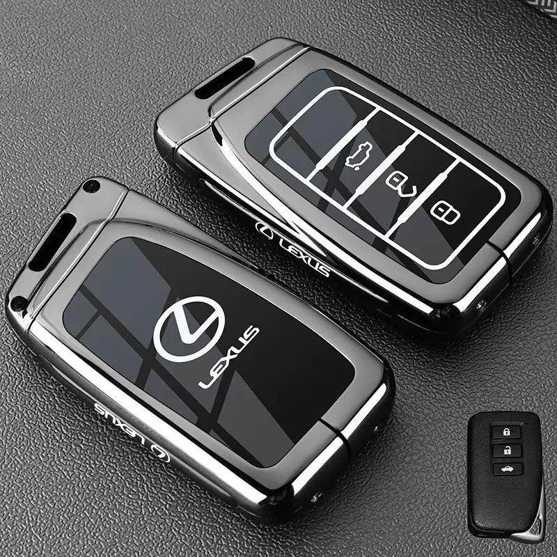 2026 Hot Interior Stickers Zinc Alloy Car Key Case Cover Protect Shell For Lexus NX 200 NX300H RX 350 450H ES 350 ES 300h Auto R