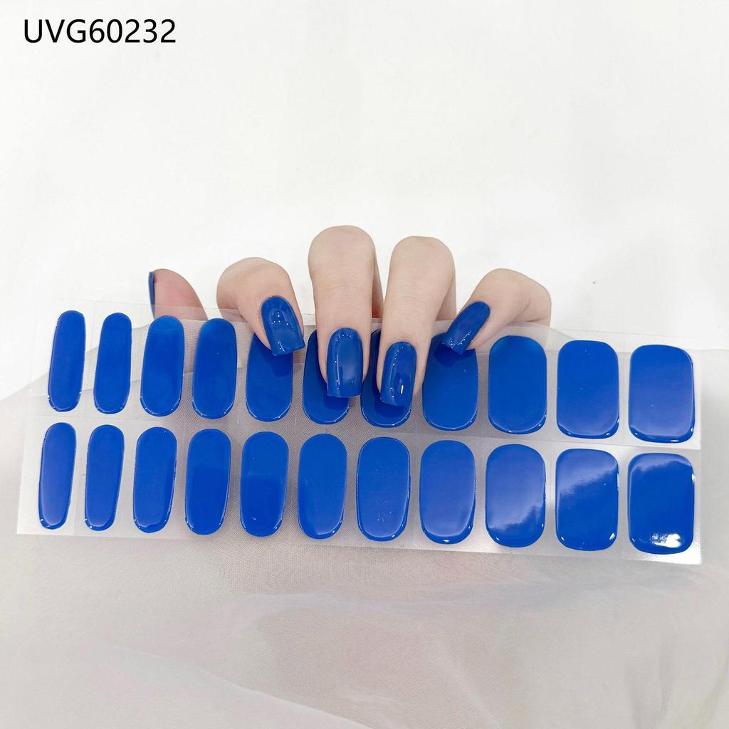 Transparent Nude UV Gel Nail Art Stickers: Semi-Cured, Semi-Baked Manicure Sheets
