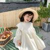 SLINX Baby Girl Dress with Detachable Cute Fluffy and Perfect for and Ages White Collar, Princess-Style Tunic, Gathered, Spring, Summer, Fall, 1-6
